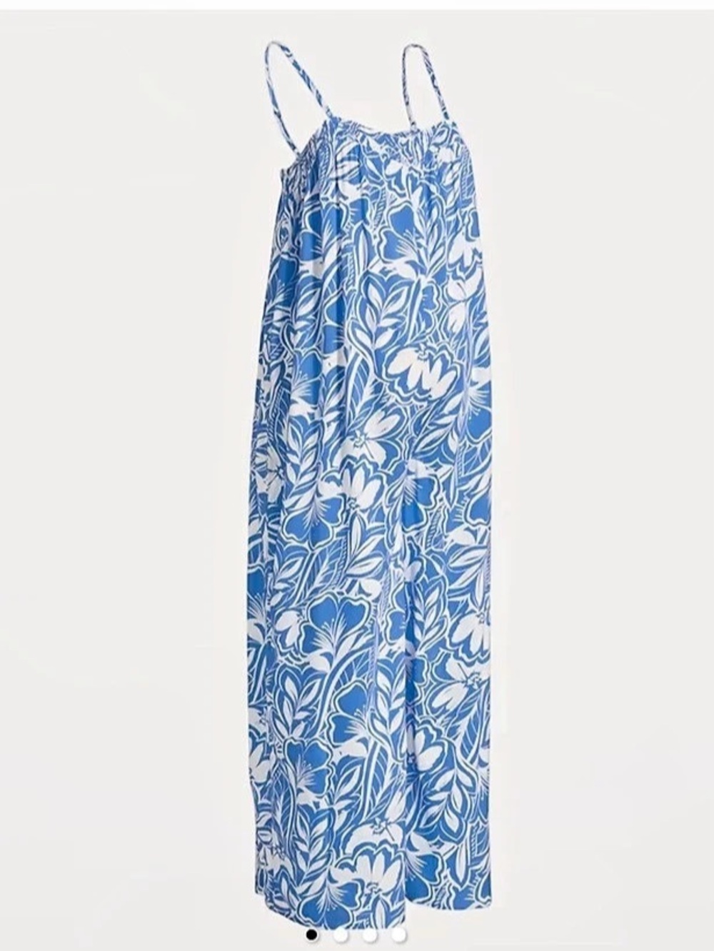 Old Navy Maternity Airy Jumpsuit Floral Wide Leg Blue & White Small - Rayon